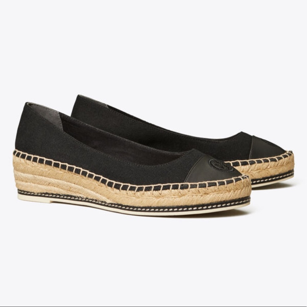 Tory Burch Color-Block Espadrille Wedge